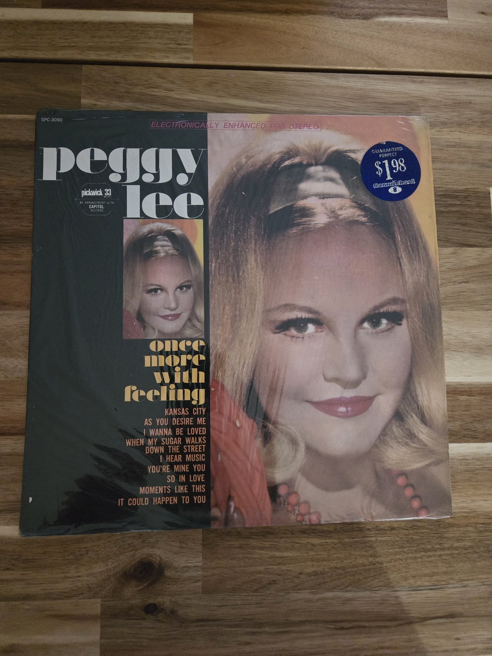 Peggy Lee "Once More With Feeling" Vinyl Record - Beige & Black